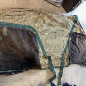 Winter coat With Wool Bottom Green/Orange 74"